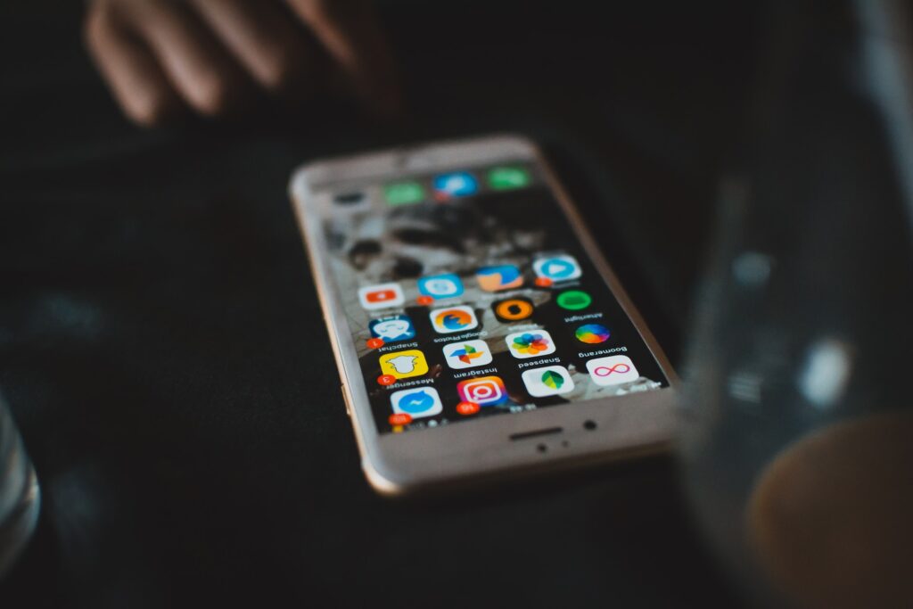 iphone with social media